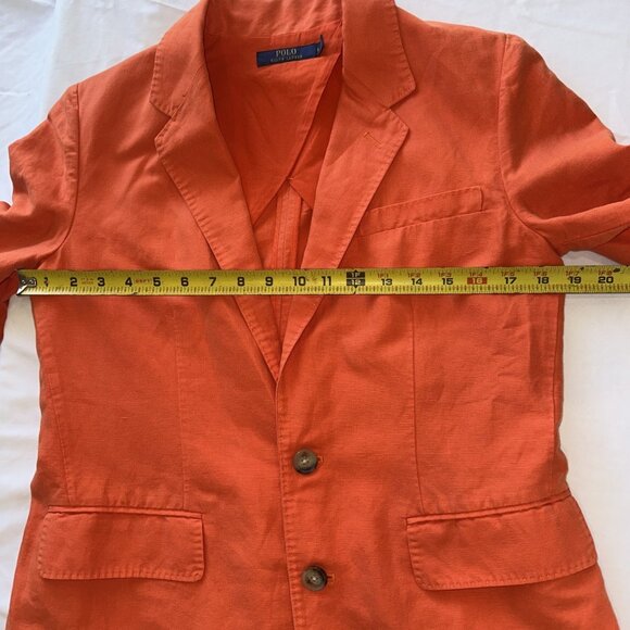 Polo Ralph Lauren Womens Orange Blazer Jacket Size 6 - Picture 11 of 13
